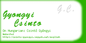 gyongyi csinto business card